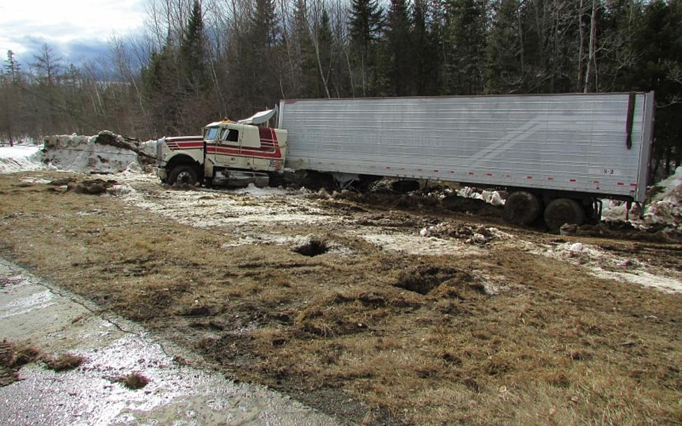 Tractor Trailer Crash on I-95 in Island Falls, Maine