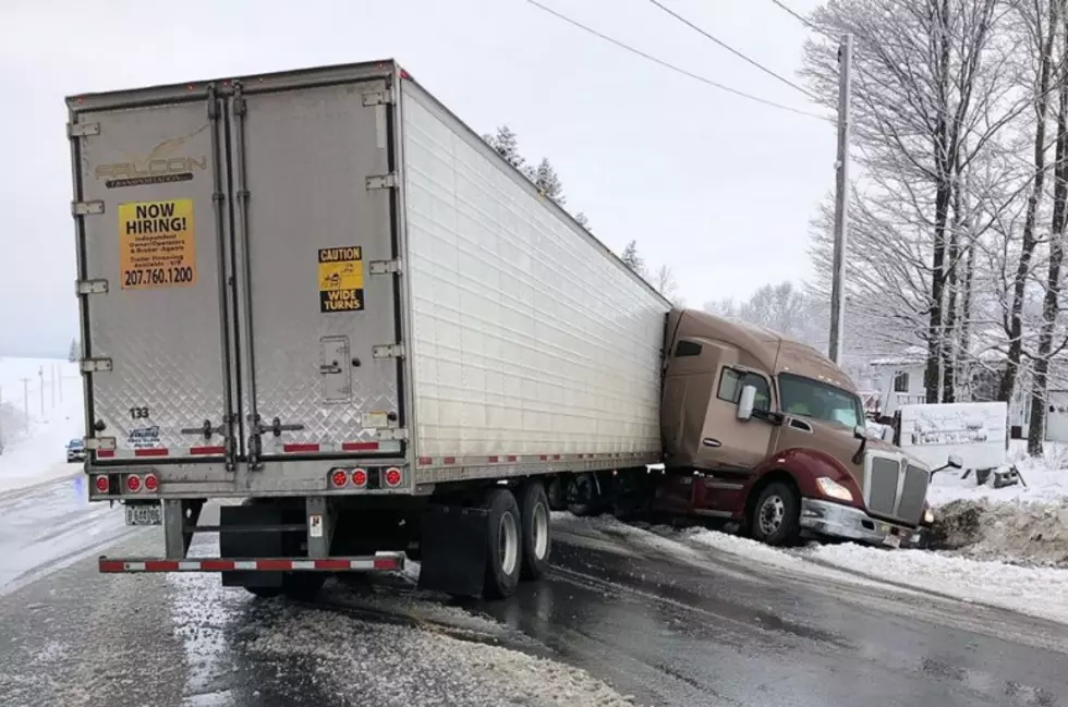 Tractor Trailer Crash on Route 1, Westfield, Maine