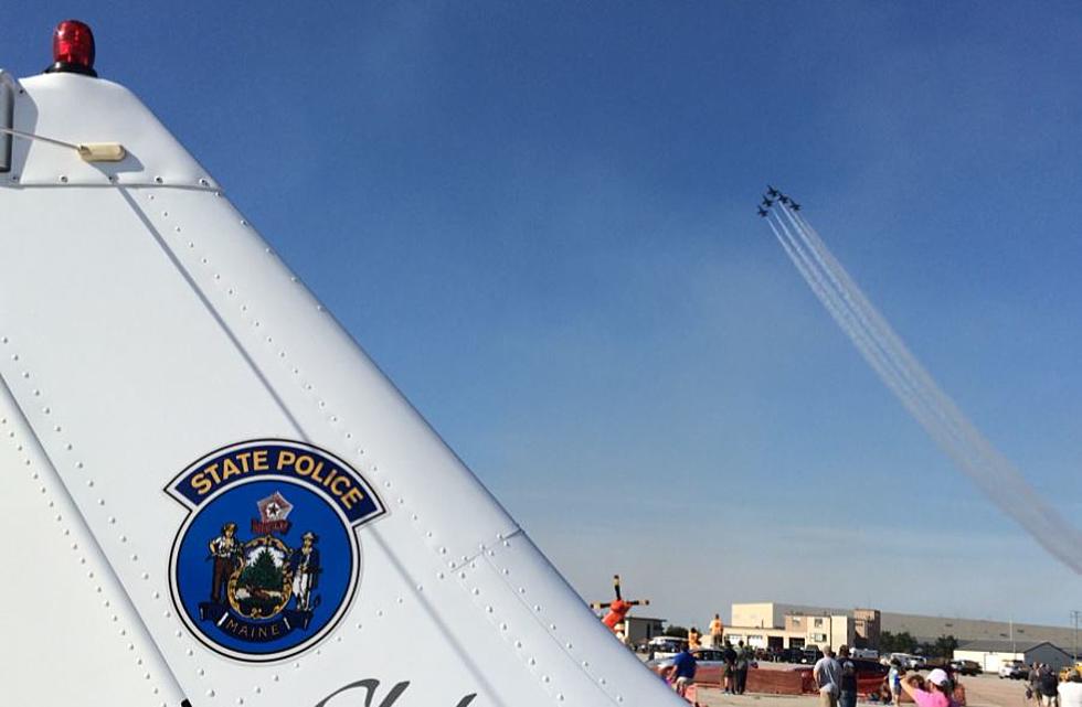 Maine State Police Show Air Wing & Motorcycles at Air Show