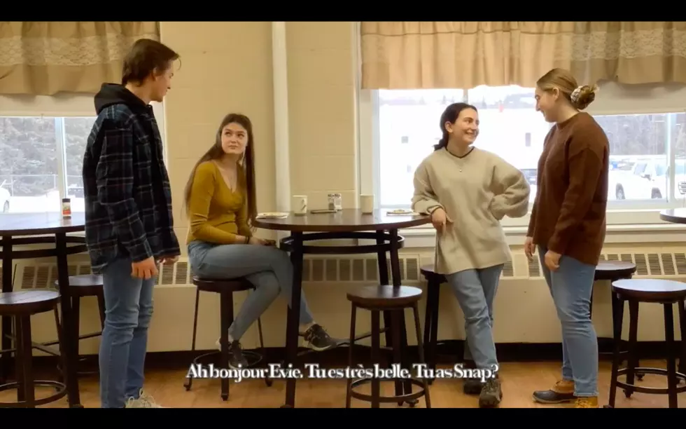 Left to right: Michael Cyr, Mikaela Spooner, Chloe Sleeper, and Naomi Cote.- Caribou High School