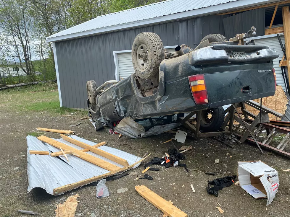 Truck Crashes into Tractor and 5 Storage Buildings in Patten, Maine