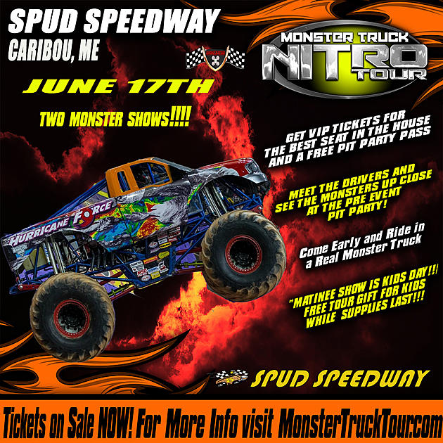 Monster Truck Nitro Tour at Spud Speedway in Caribou