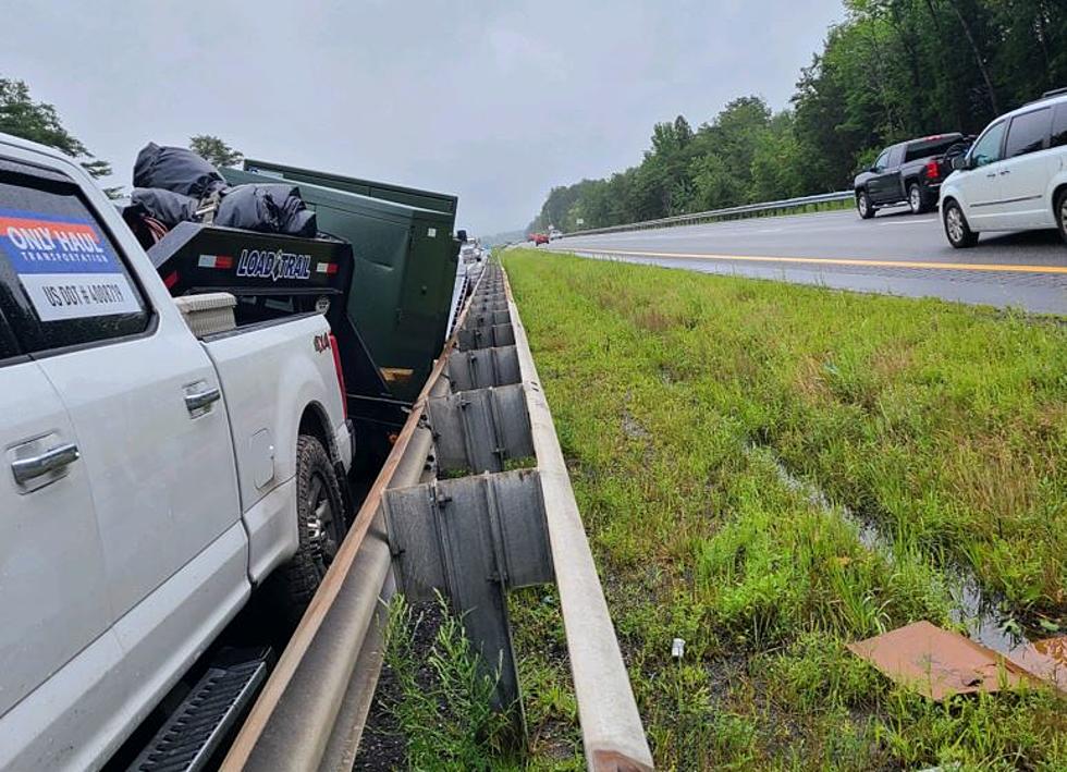 Pickup Wedged with Tractor Trailer after Crash on I-95 in Maine