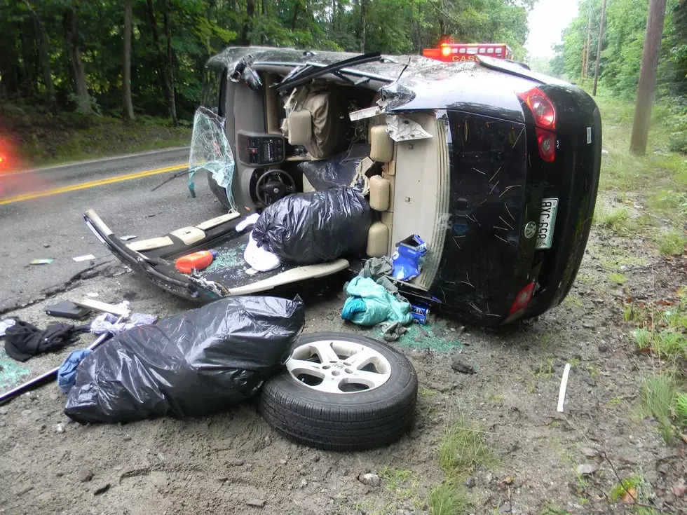 Injured Woman Extricated from Car after Rollover Crash in Maine