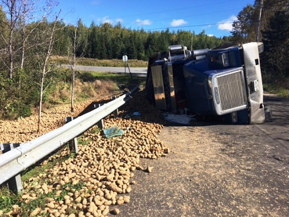 Truck Rollover in Connor Sends Caribou Man to the Hospital [PHOTO]