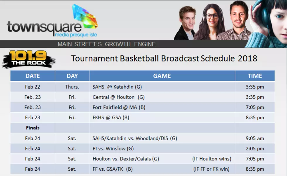 BROADCAST SCHEDULE: High School Basketball Tournament 2018 on The Rock!