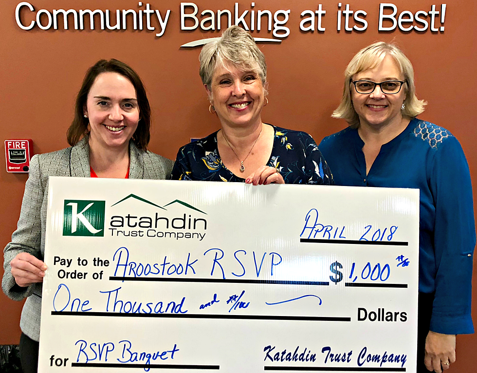 Katahdin Trust Supports Aroostook RSVP with $1000 Donation