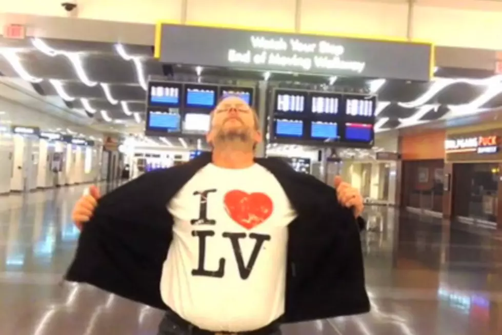 Man Alone at Airport Films &#8216;All By Myself&#8217; Video on iPhone [VIDEO]