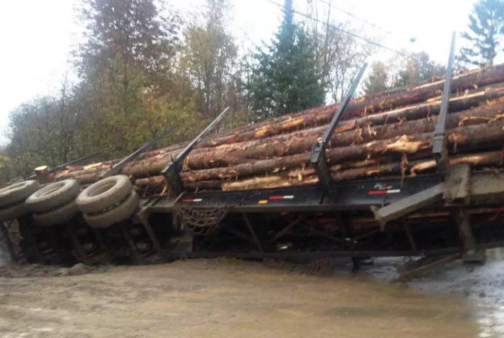 Logging Truck Mishap Blocks Traffic in Southern Aroostook County