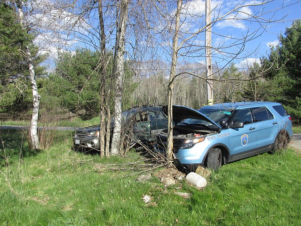 State Police Cruiser and Car Collide in Knox County