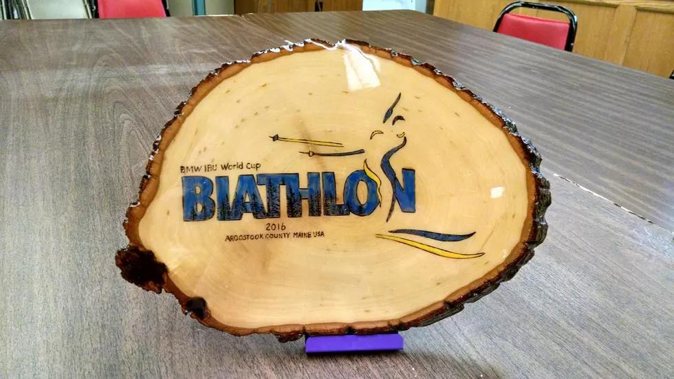 Presque Isle City Council Presented with Commemorative Biathlon Cowbell and Plaque