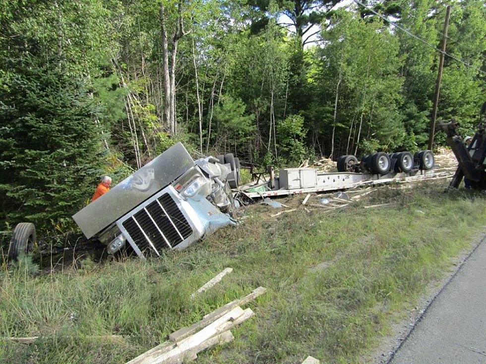 Logging Truck Crushed and Load of Wood Spilled in Penobscot County [PHOTOS]