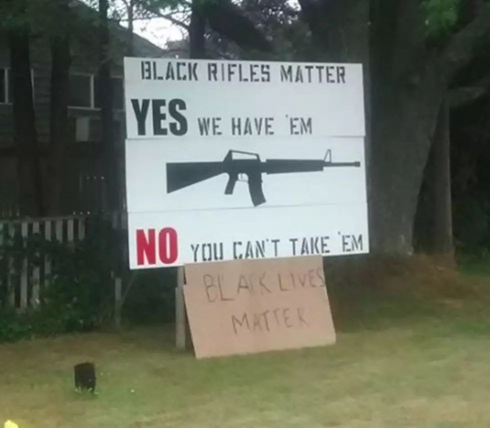 &#8216;Black Rifles Matter&#8217; sign offends visitors