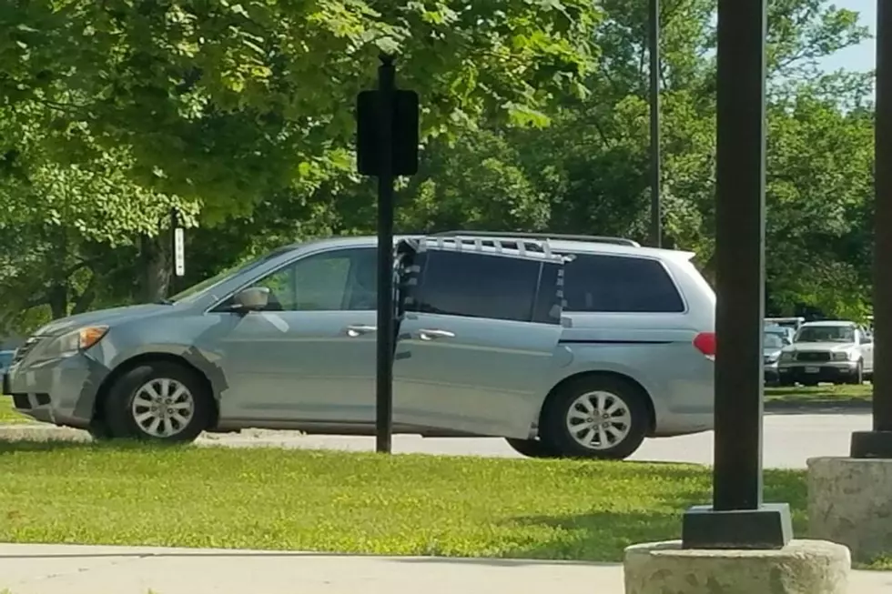 Van At Capitol Building In Augusta Barely Holding Itself Together&#8230;With What??