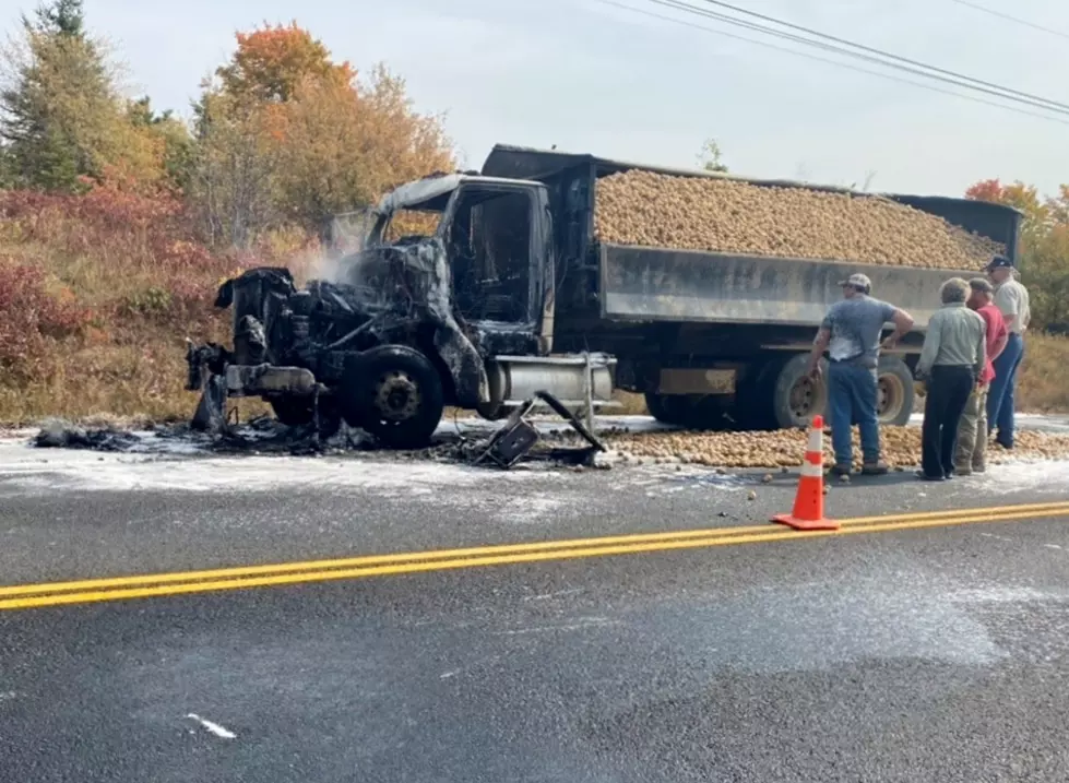 Potato Truck Catches on Fire on Rt. 1 in Bridgewater