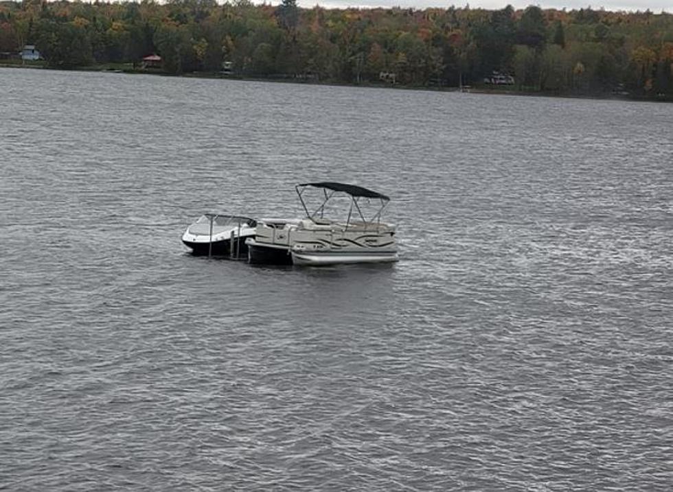 Two Boats &#038; A Dock Float Away on Portage Lake