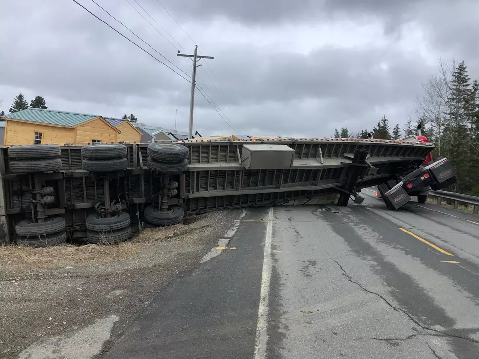 Tractor Trailer Crash Blocks Route 2 in Southern Aroostook Town of Smyrna