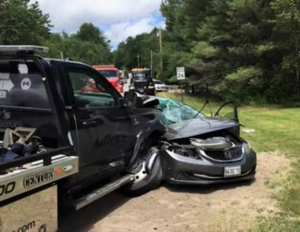 Maine Woman Critically Injured When Car Collides With Wrecker in Woodstock