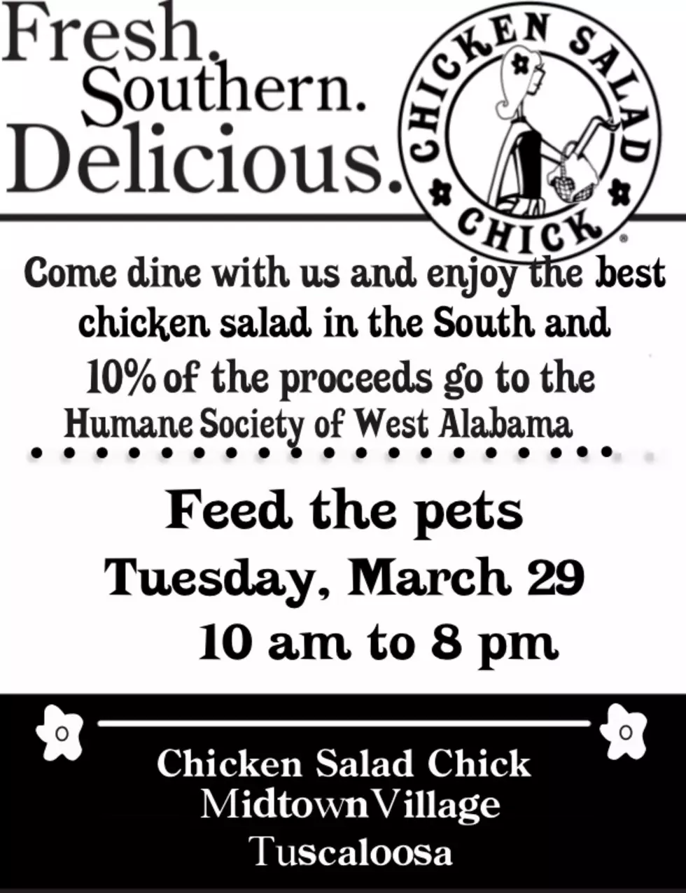 Local Restaurant to Donate Proceeds to Humane Society of West Alabama