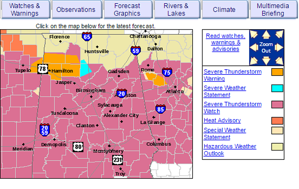 Severe Thunderstorm Watch Friday in West Alabama, Get Forecast Details