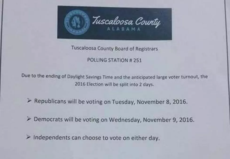 Fake Flyer Posted in Tuscaloosa Advertising False Election Information
