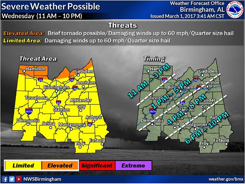 Severe Storms Likely Today in Alabama [VIDEO]