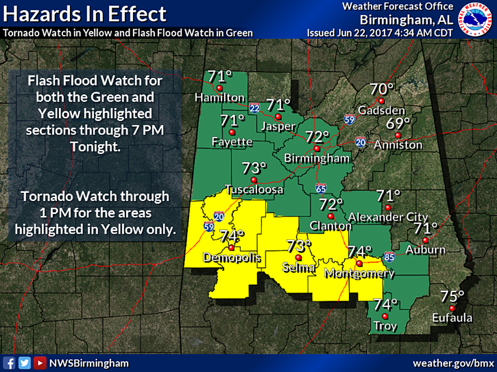 Severe Storms, Tornadoes Possible Today and Friday