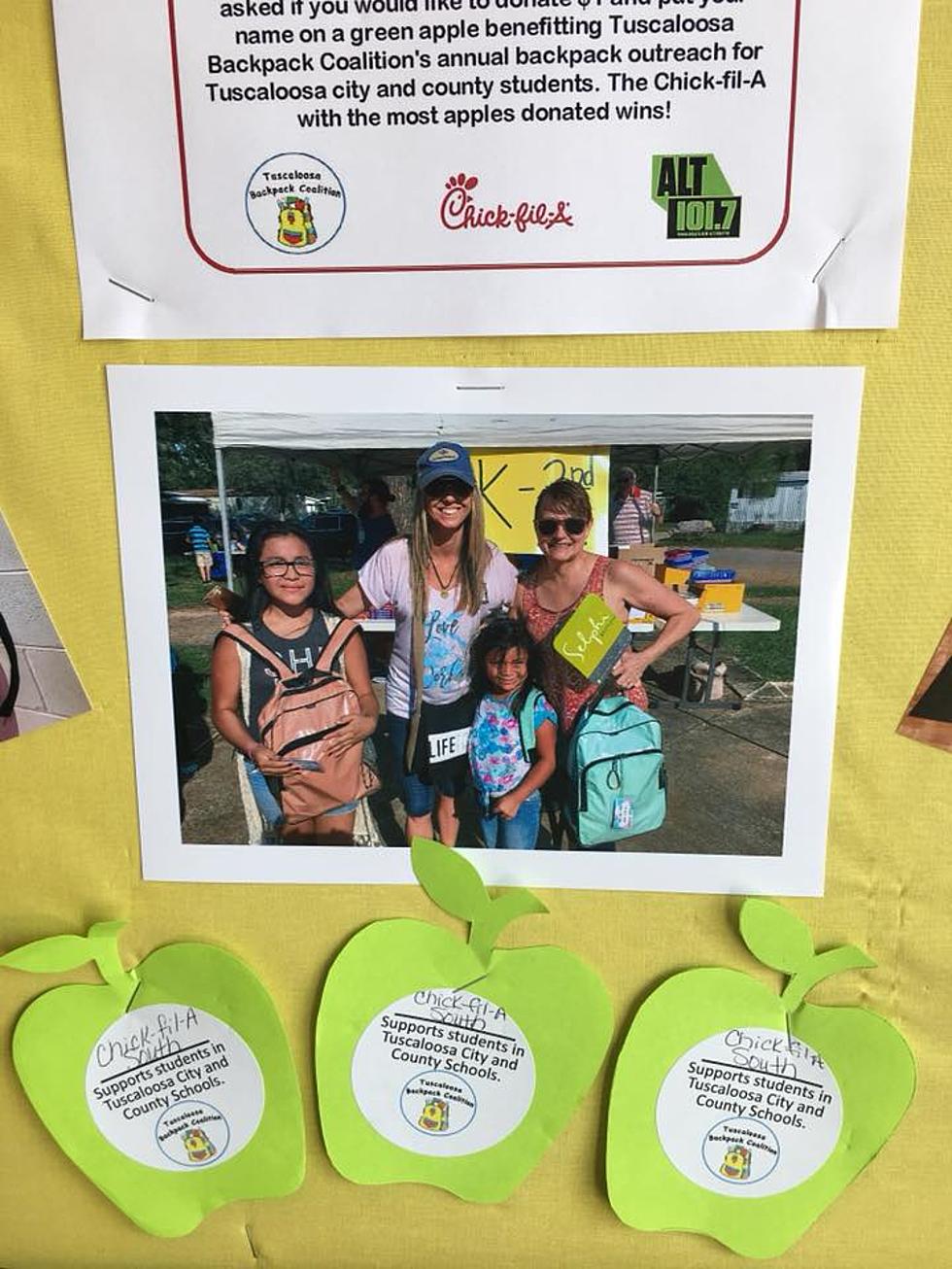 Tuscaloosa Backpack Coalition&#8217;s &#8216;Apples for Education&#8217; Underway at Chick-fil-A