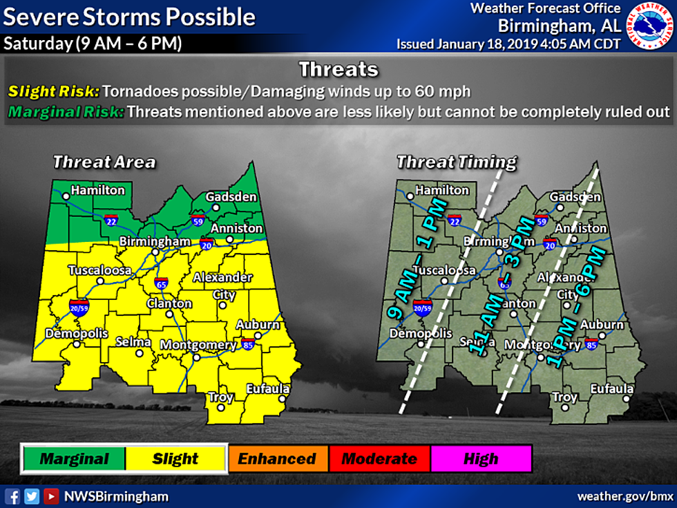 Tornadoes, Severe Storms Possible in Alabama Tomorrow [VIDEO]