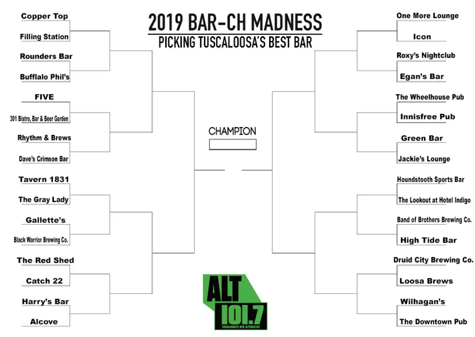 Pick Tuscaloosa’s Best Bar With the First-Ever ALT 101.7 Bar-ch Madness Bracket!