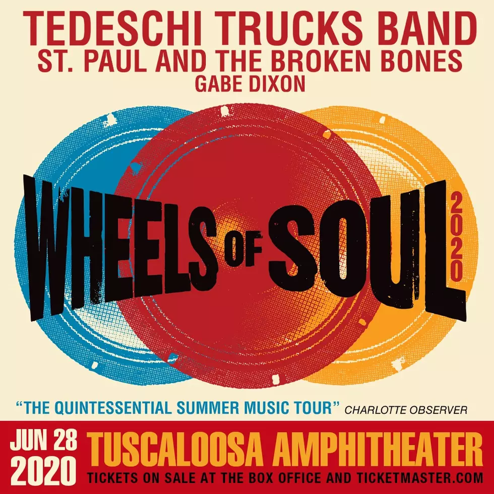 Wheels of Soul 2020 Tour Returning to Tuscaloosa Amphitheater with Tedeschi Trucks Band, St. Paul and the Broken Bones