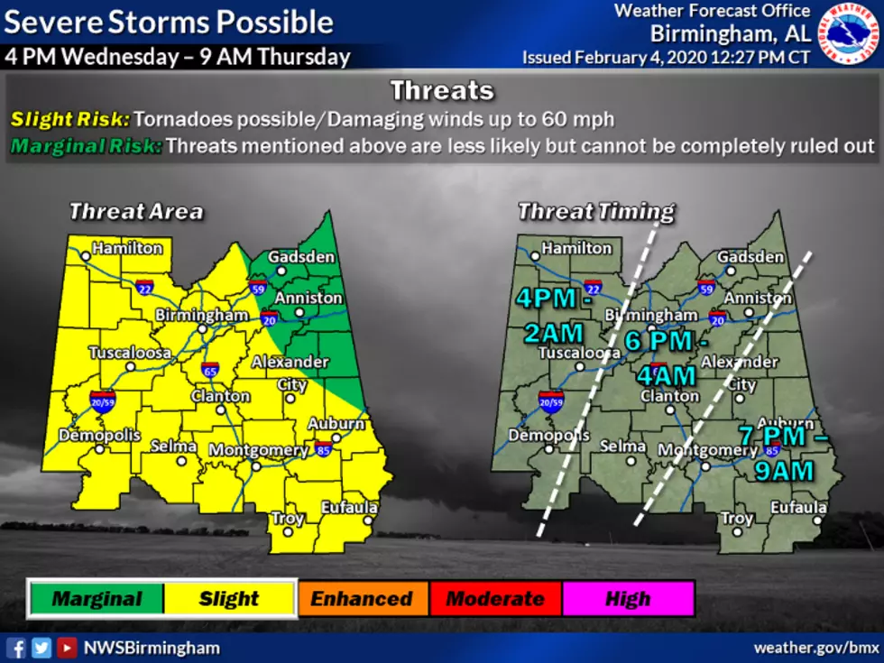 Damaging Winds, Tornadoes Possible in West Alabama Tomorrow [VIDEO]