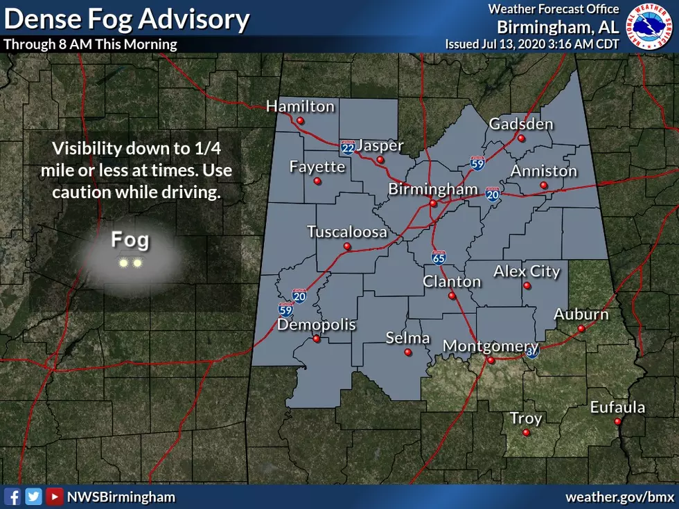 Dense Fog Advisory in Effect Until 8 AM