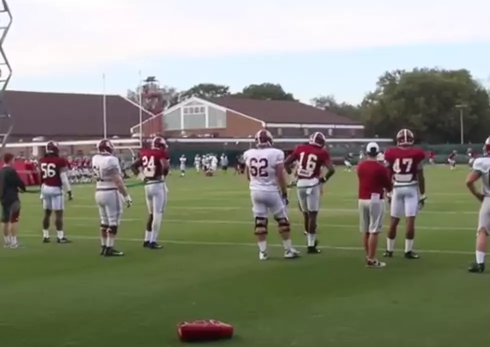 Watch Scenes from Alabama Football’s Practice on Wednesday