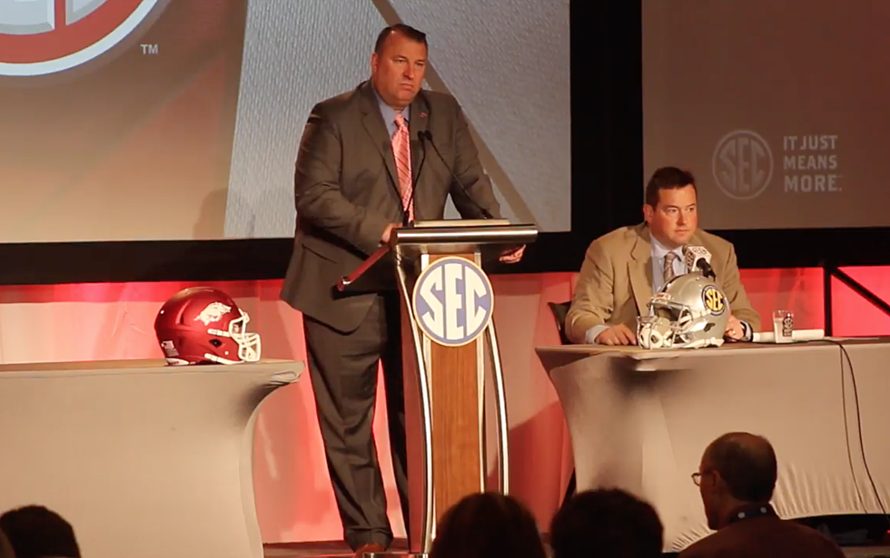 Hear What Arkansas Head Coach Bret Bielema Said at SEC Media Days