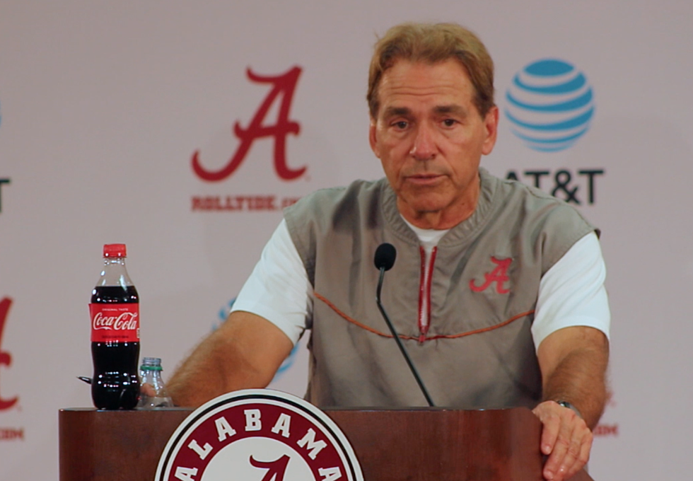 Watch Nick Saban’s First Press Conference of Fall Camp
