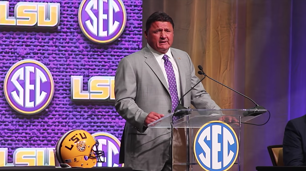 Hear What LSU Head Coach Ed Orgeron Said at SEC Media Days 2018