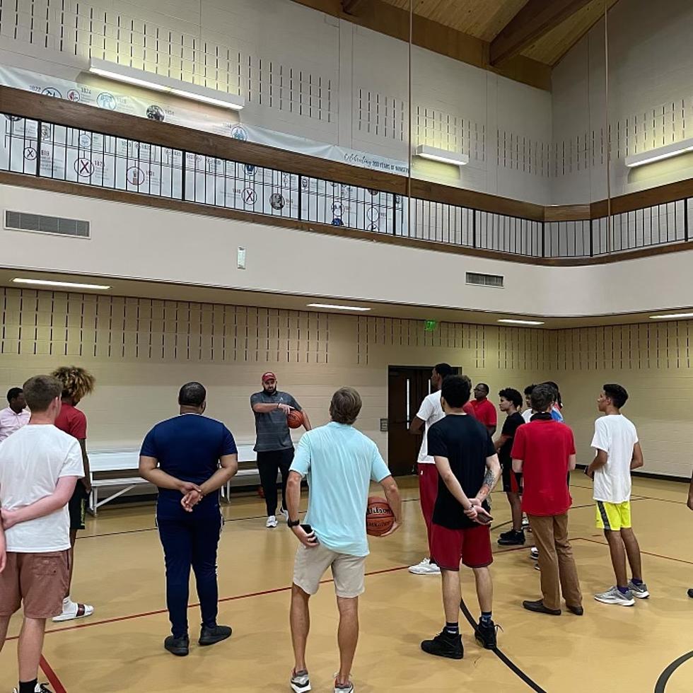 Bama Basketball Plays Pick-Up Game at Local Church