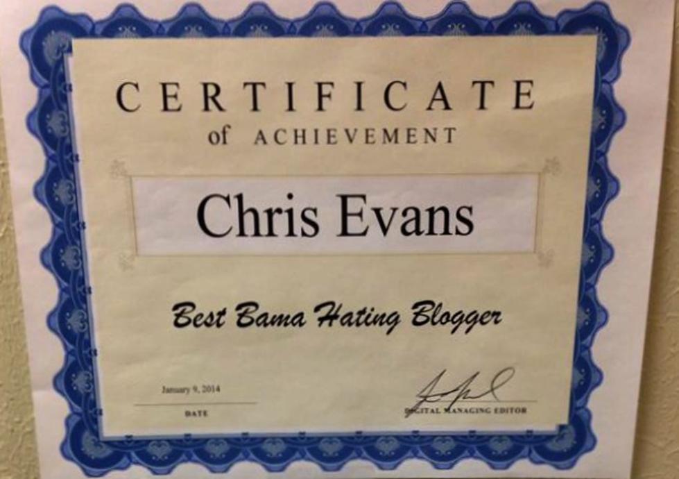 Who Gives ‘Best Bama Hating Blogger’ Awards?