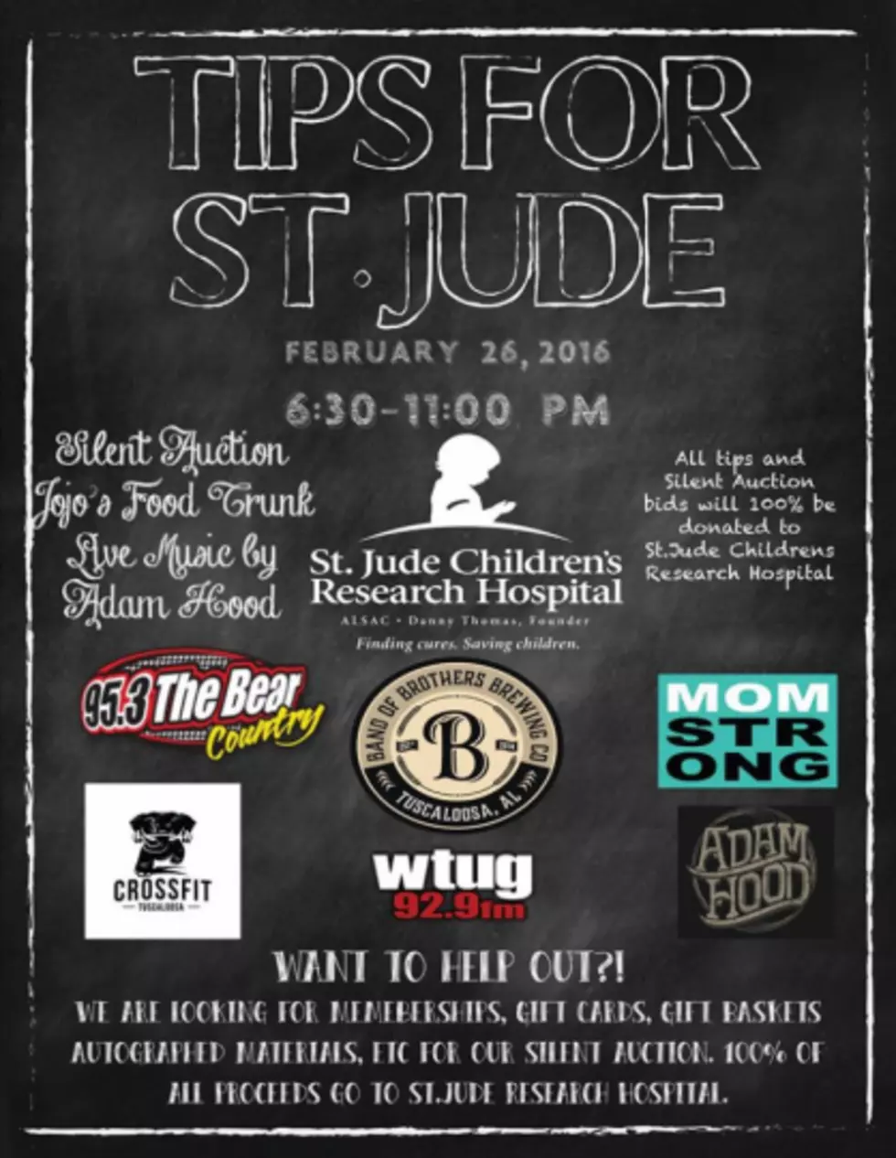 &#8216;Tips for St. Jude&#8217; Fundraising Event Coming in February