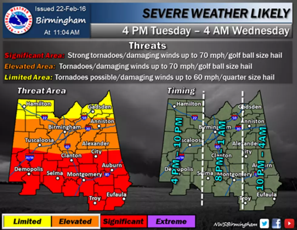 UPDATE: Significant and Enhanced Threats of Severe Weather Tuesday