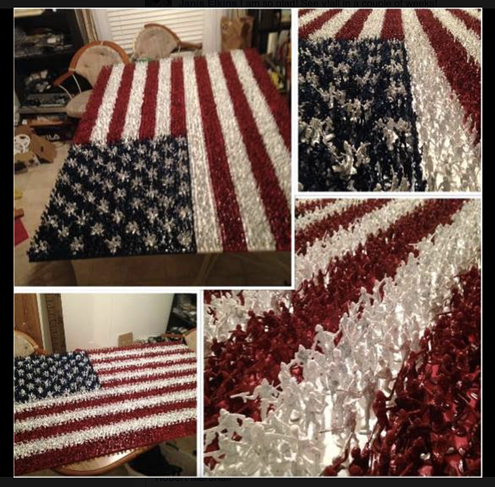 4,466 Little Army Men, Now an American Flag!