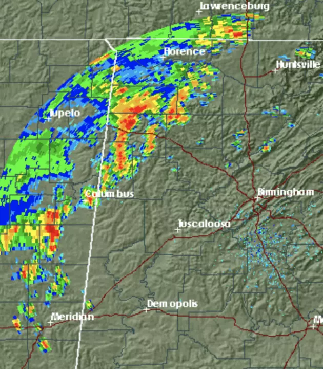Thunderstorms Headed Toward Tuscaloosa