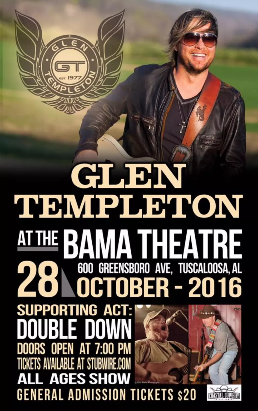 Glen Templeton Is Playing Tuscaloosa Friday