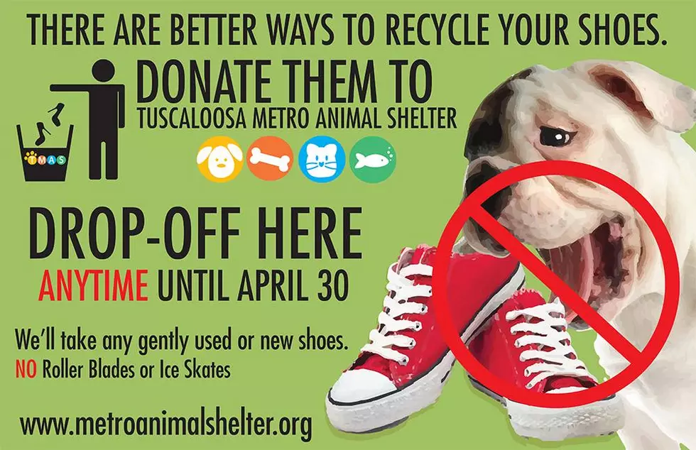 Tuscaloosa Metro Animal Shelter Hosting a Used Shoe Drive Until April 30th