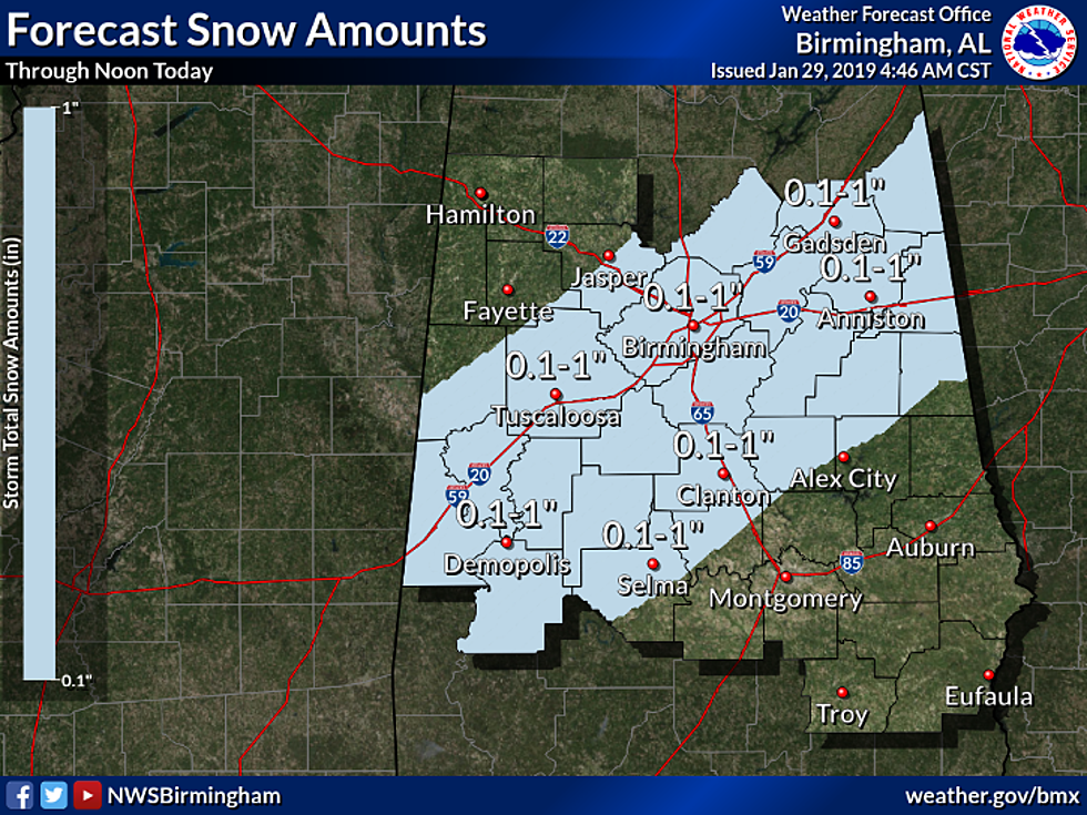 Winter Storm Warning Cancelled; Alabama Now Under a Winter Weather Advisory