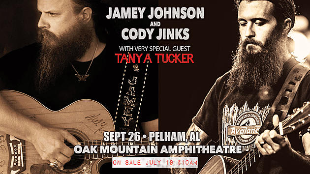 Jamey Johnson, Cody Jinks, and Tanya Tucker to Play Oak Mountain Amphitheater September 26, 2019