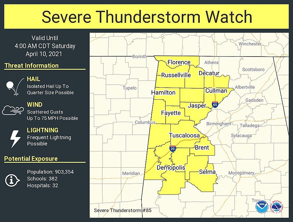 Severe Thunderstorm Watch Issued until 4 AM CDT
