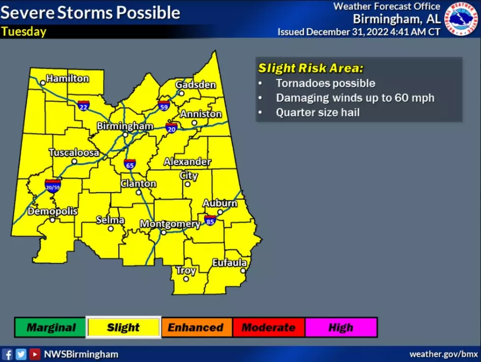 WEATHER ALERT: New Year New Tornadoes (and T-Storms) in Alabama