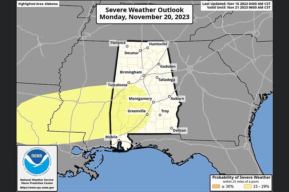 Possible Isolated Tornadoes in Portions of Alabama Next Week